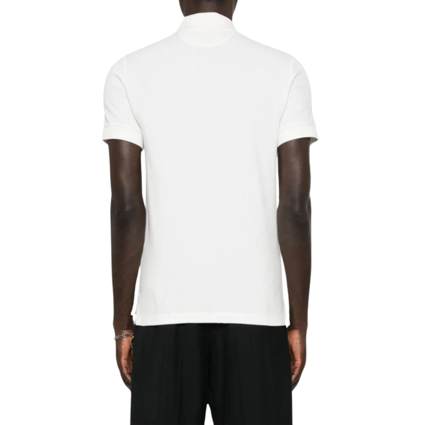 Polo TOM FORD manche courte coton mélangé éponge blanc