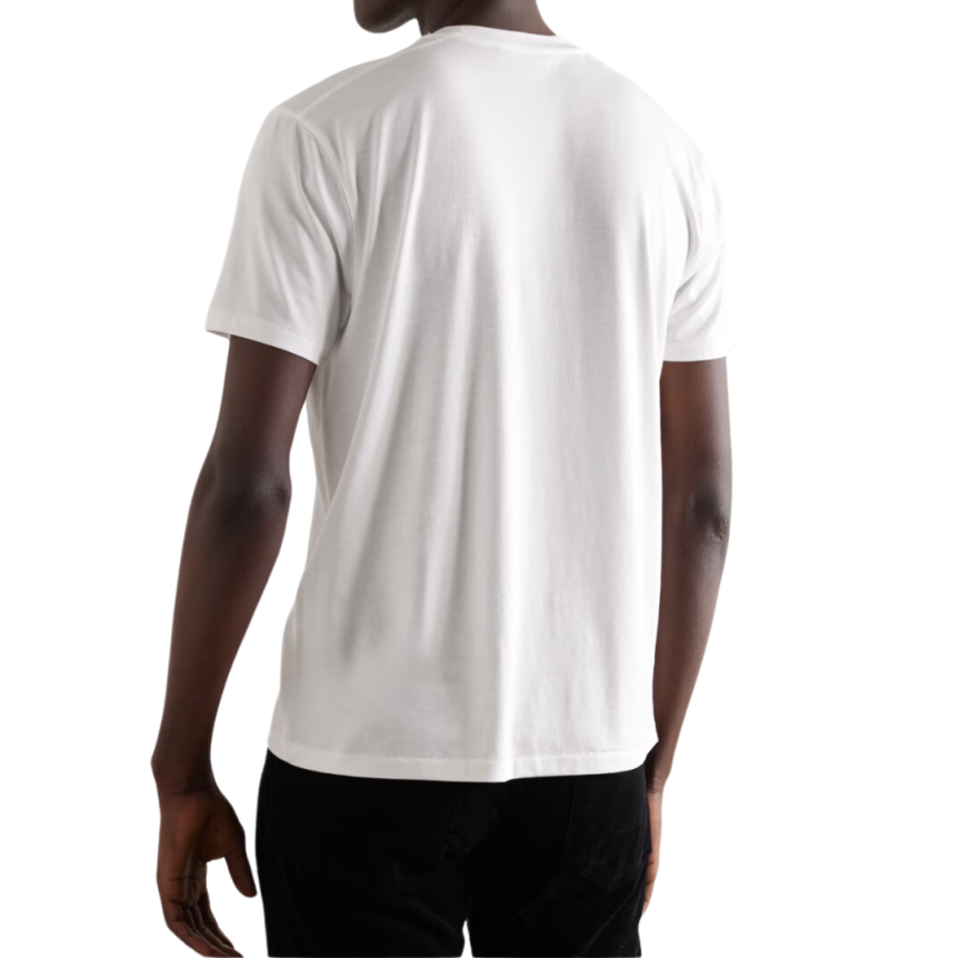 T-shirt TOM FORD col rond lyocell coton blanc