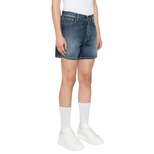 Short ALEXANDER MC QUEEN denim jeans bleu