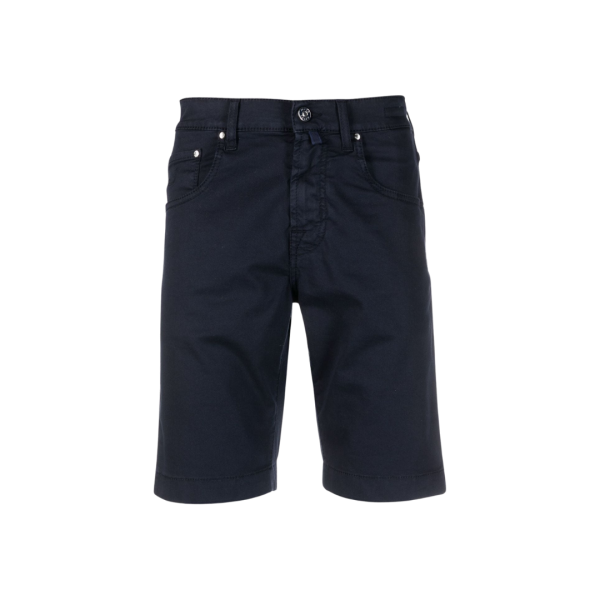 Bermuda JACOB COHEN Nicolas coton stretch bleu marine 5 poches