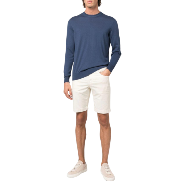 Bermuda JACOB COHEN Nicolas coton stretch crème 5 poches