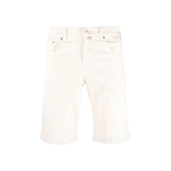 Bermuda JACOB COHEN Nicolas coton stretch crème 5 poches