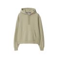 Sweat à capuche jersey coton épais beige motif chevalier