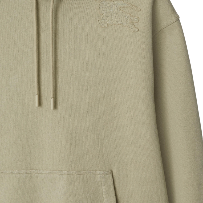 Sweat à capuche BURBERRY jersey coton épais beige motif chevalier