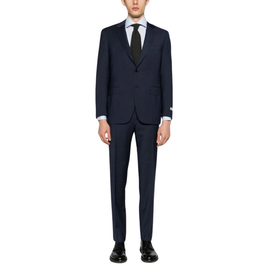 Chemise ZEGNA manche longue col italien popeline coton bleu ciel