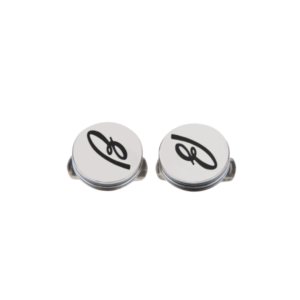 Boutons de manchette BRIONI argent rond B