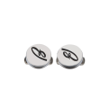 Boutons de manchette argent rond B