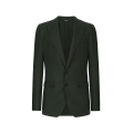 Veste Taormina ajustée lin vert simple boutonnage