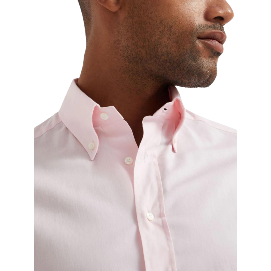 Chemise BRUNELLO CUCINELLI manche longue col boutonné coton rose