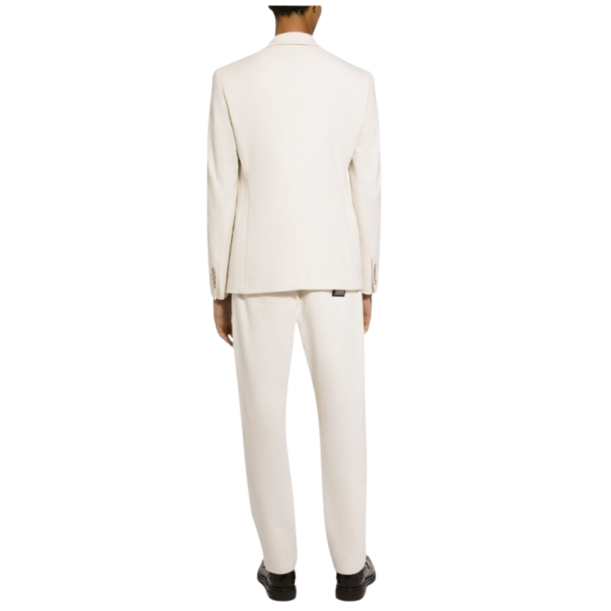 Veste blazer DOLCE & GABBANA simple boutonnage jersey écru