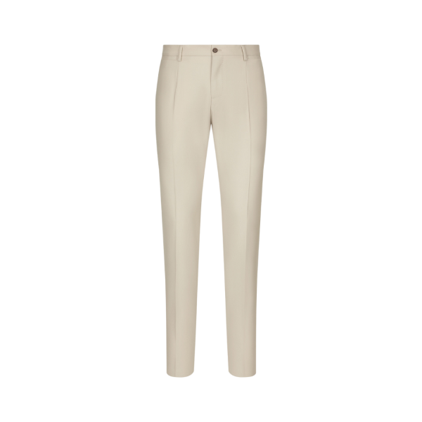 Pantalon ajusté DOLCE & GABBANA laine vierge beige
