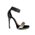 Sandales talon bride cuir argent python