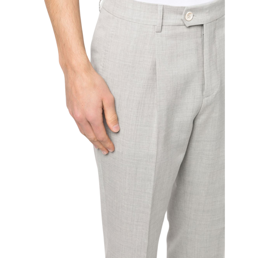 Costume BRUNELLO CUCINELLI  veste à boutonnière croisée laine vierge gris clair