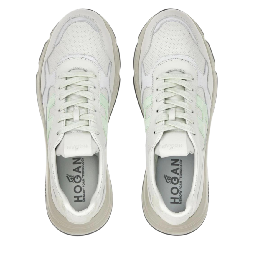 HOGAN baskets Hyperlight à empiècements daim gris vert clair
