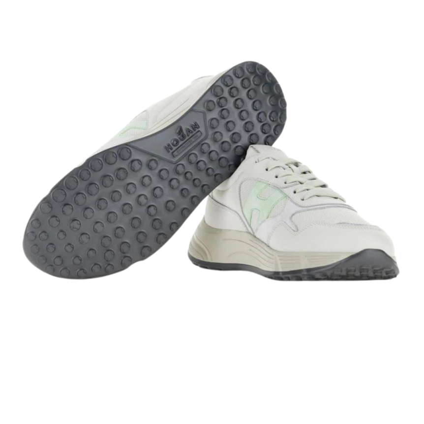 HOGAN baskets Hyperlight à empiècements daim gris vert clair