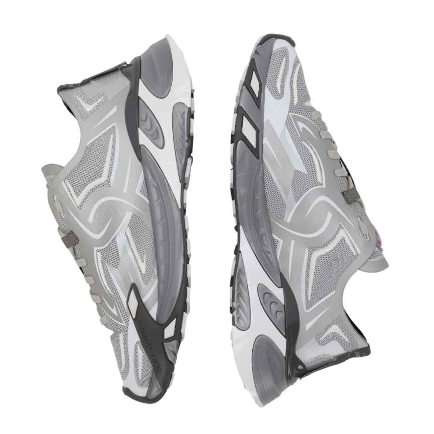 Baskets DOLCE & GABBANA Fast maille structurée grise argent