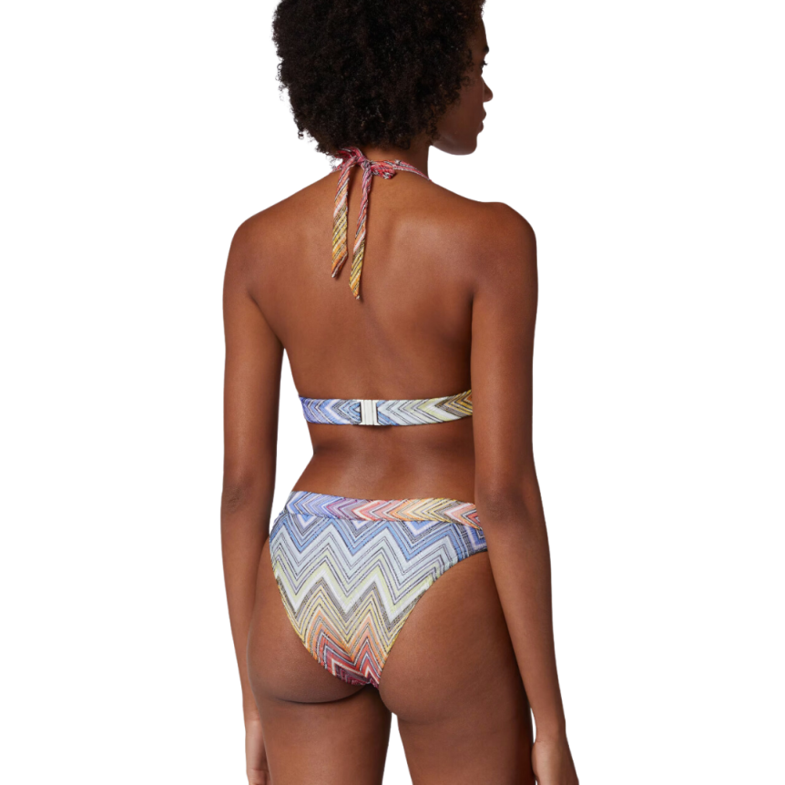Maillot de bain MISSONI 2 pièces triangle chevrons multicolore