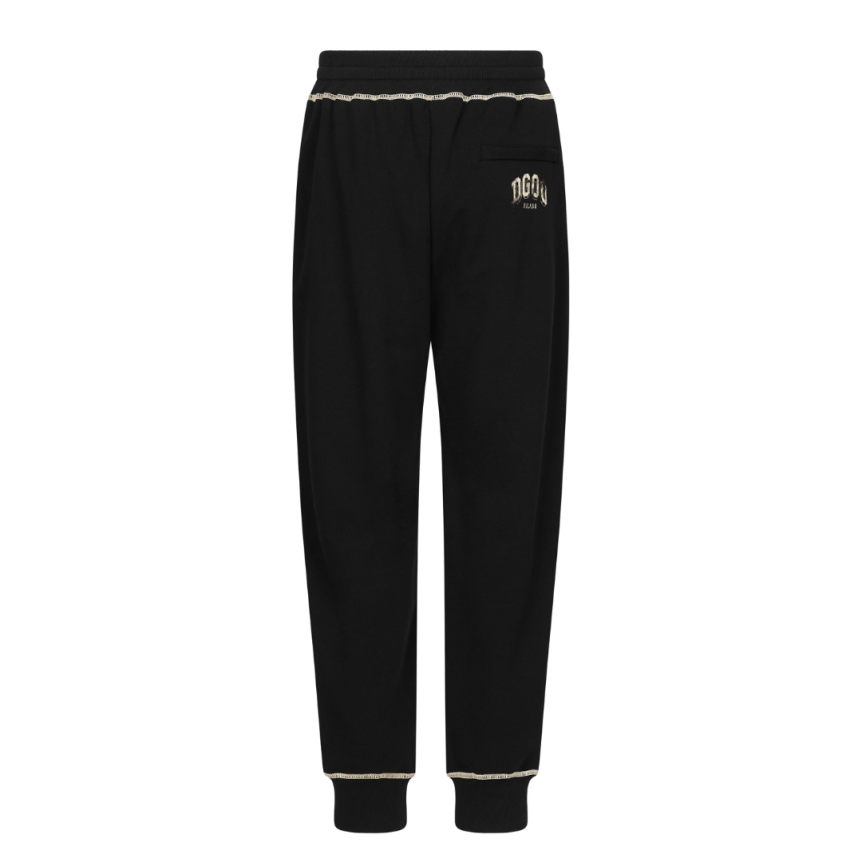 Pantalon DOLCE & GABBANA jogging noir logo DG blason beige
