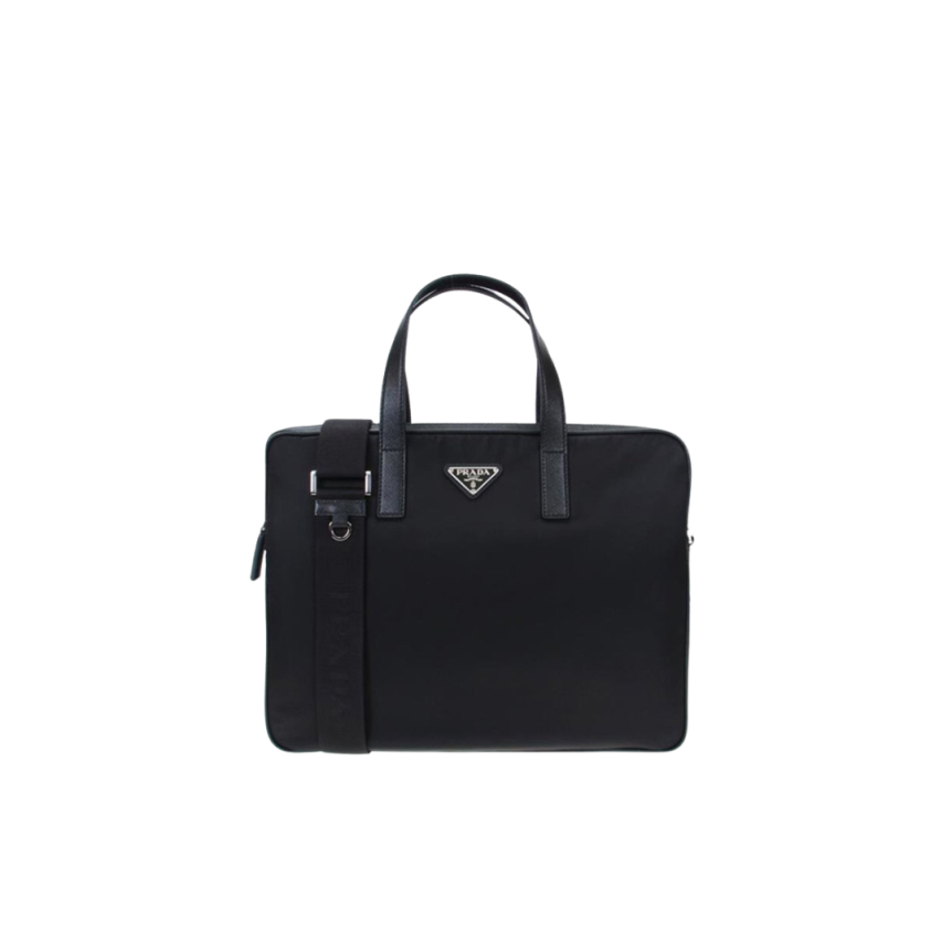 Cartable porte document DOLCE & GABBANA nylon noir triangle