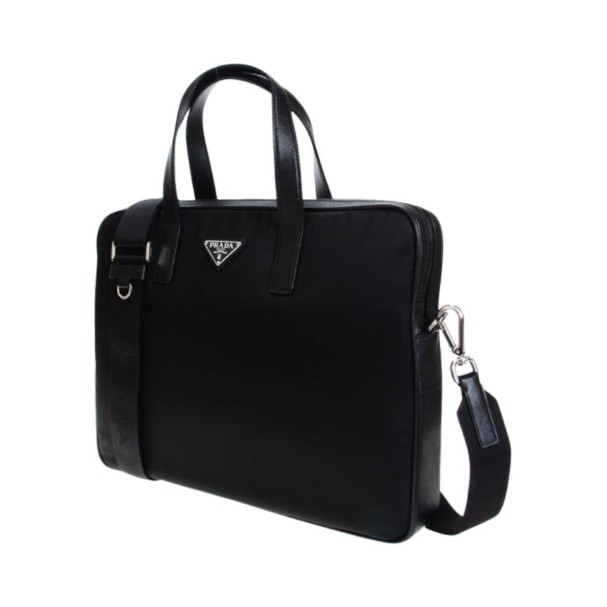 Cartable porte document DOLCE & GABBANA nylon noir triangle