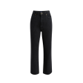 Jeans Abigail droit taille haute denim coton noir