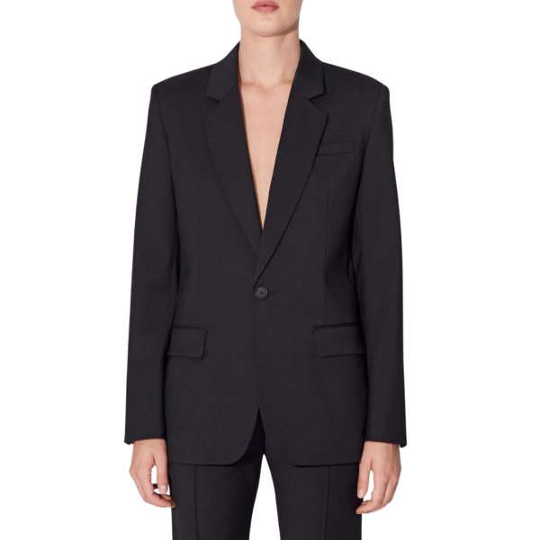 Veste de costume BARBARA BUI gabardine laine stretch noir