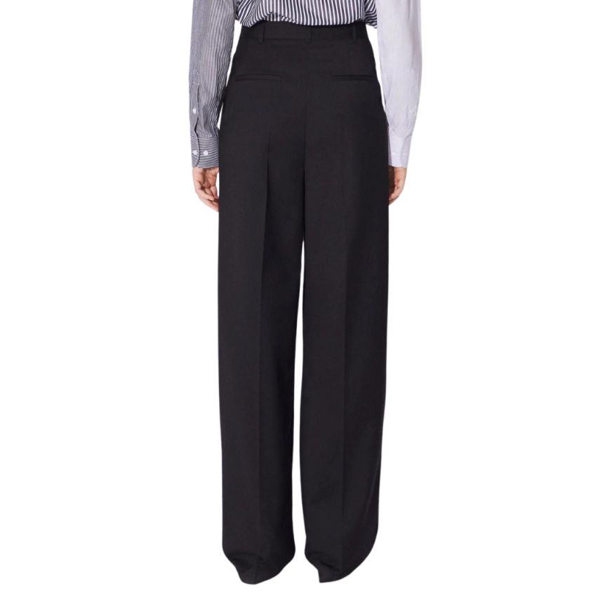 Pantalon large BARBARA BUI droit laine stretch noir