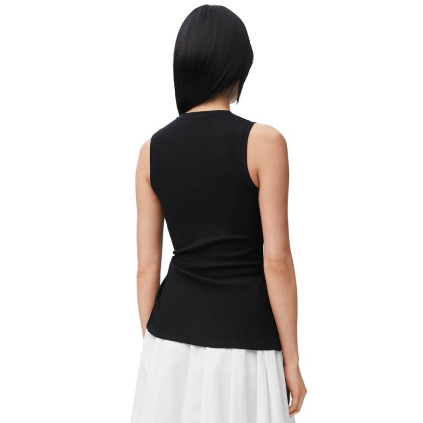 Haut LOEWE Pebble jersey coton côtelé stretch noir broche anagram