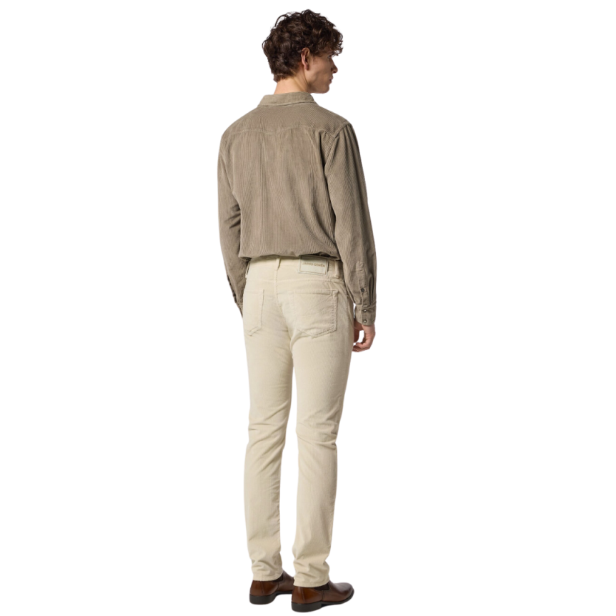 Pantalon JACOB COHEN Bard slim coton modal velours côtelé écru