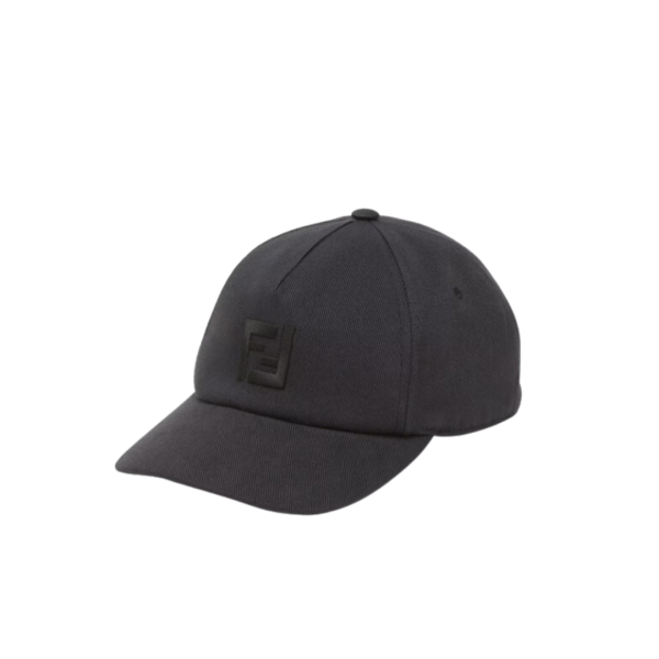 Casquette de baseball FENDI coton noir FF noir