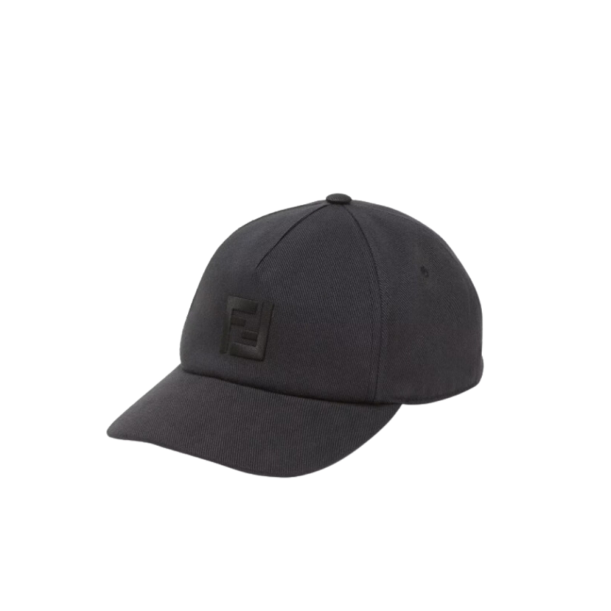 Casquette de baseball FENDI coton noir FF noir