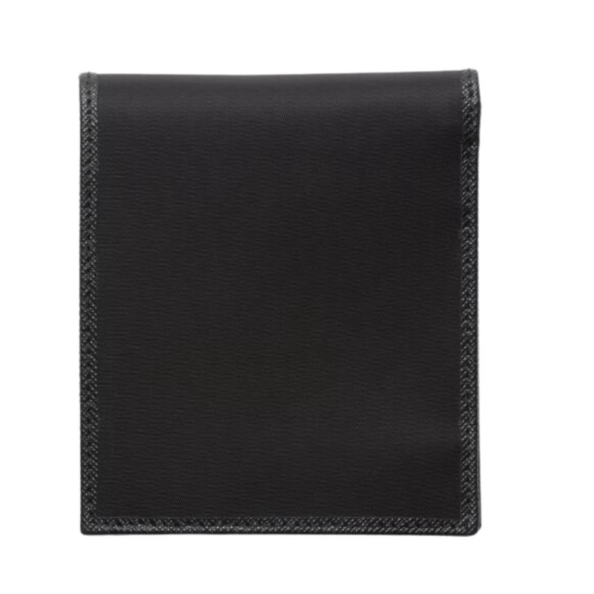 Portefeuille PRADA Re nylon cuir Saffiano noir