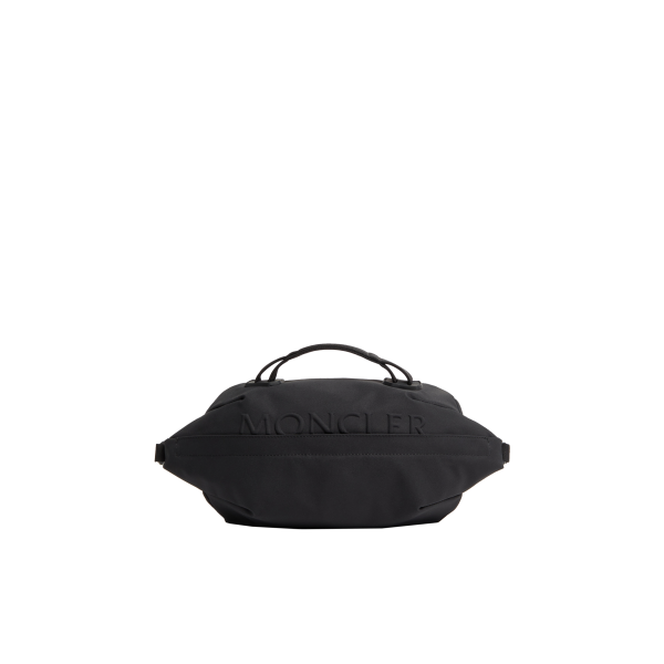 Sac Banane MONCLER nylon noir logo embossé