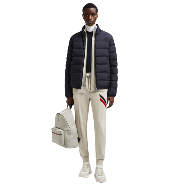 pantalon de survêtement MONCLER coton mélangé beige bordure tricolore