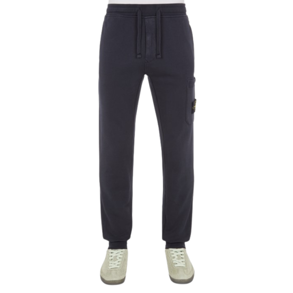 Pantalon de jogging STONE ISLAND cargo en molleton de coton bleu marine