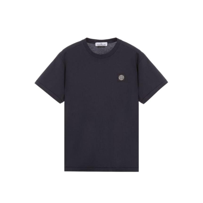 T-shirt STONE ISLAND manche courte col rond coton bleu marine patch logo