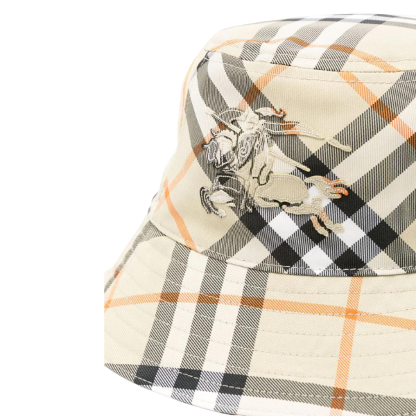 Bob BURBERRY check beige orange motif Equestrian Knight