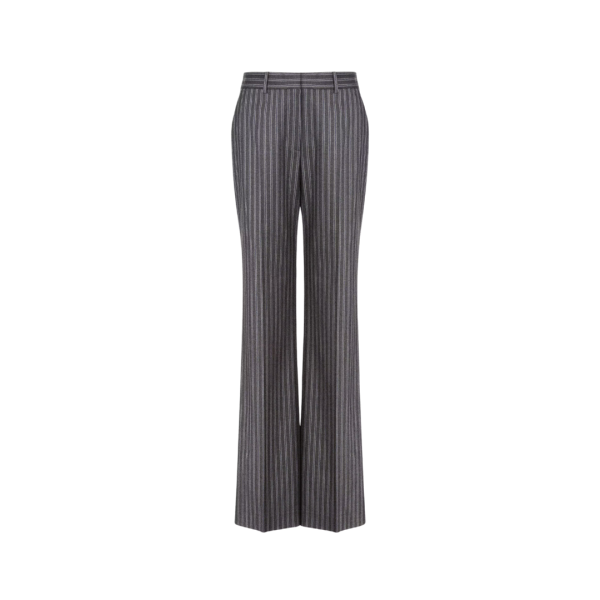 Pantalon ALBERTA FERRETTI flanelle extensible rayures gris