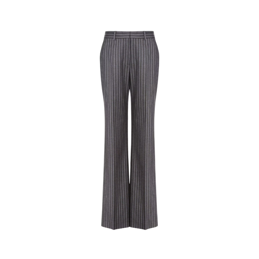 Pantalon ALBERTA FERRETTI flanelle extensible rayures gris