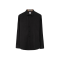 Chemise Sherfield coton stretch noir broderie chevalier équestre
