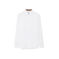 Chemise Sherfield coton stretch blanc broderie chevalier équestre