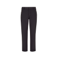 Pantalon cigarette gabardine coton noir poche zip FF