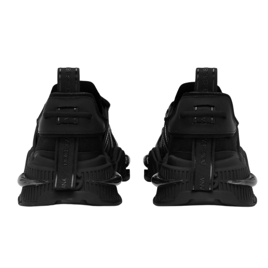 Baskets DOLCE GABBANA Airmaster nylon cuir noir lacets ronds