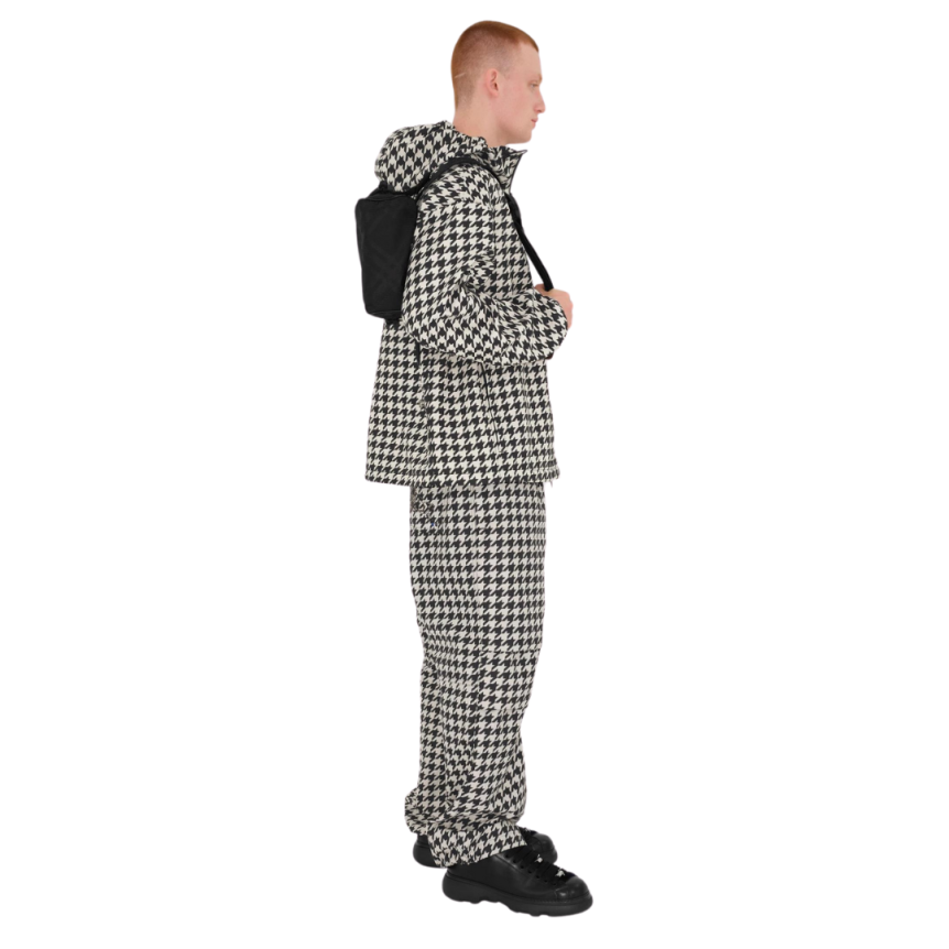 Sac ceinture BURBERRY nylon à carreaux Jacquard noir