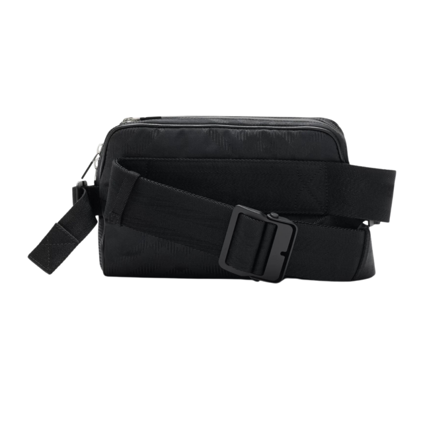 Sac ceinture BURBERRY nylon à carreaux Jacquard noir