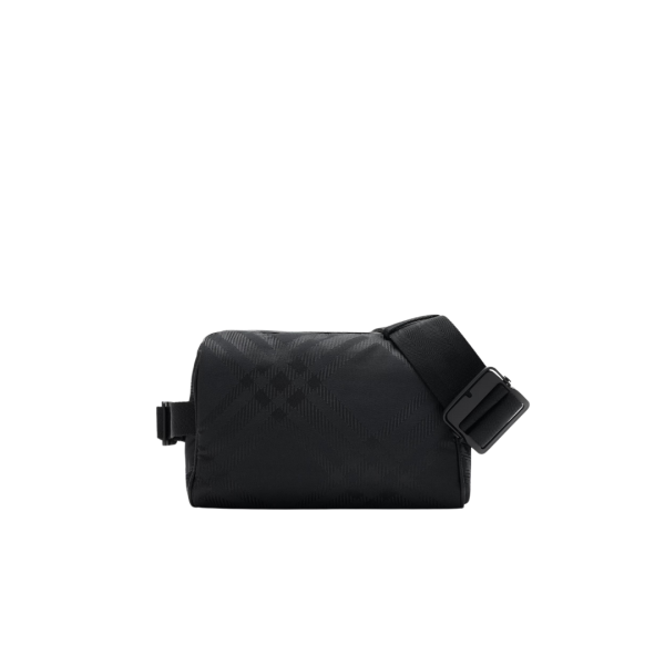 Sac ceinture BURBERRY nylon à carreaux Jacquard noir