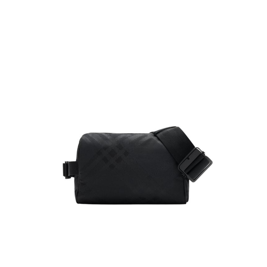Sac ceinture BURBERRY nylon à carreaux Jacquard noir