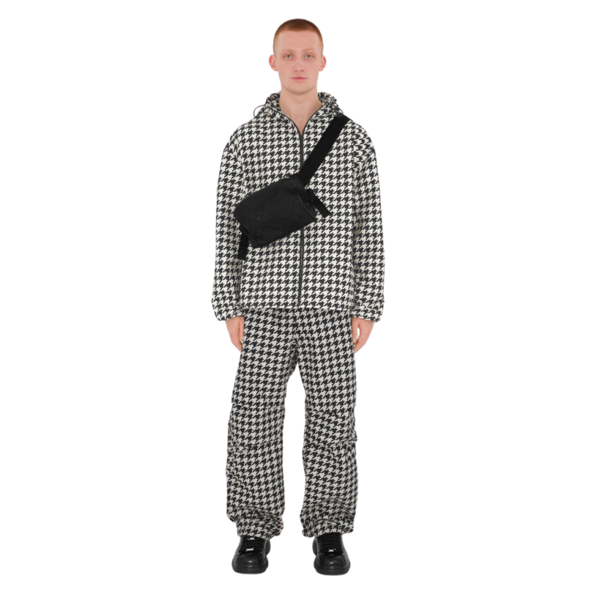 Sac ceinture BURBERRY nylon à carreaux Jacquard noir