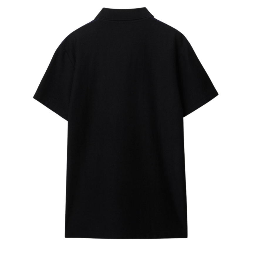 Polo BURBERRY manche courte coton noir chevalier équestre bleu