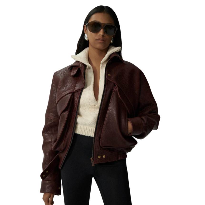 Pull court MAGDA BUTRYM col polo coton crème